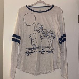 Long sleeve pooh and Christopher Robin shirt